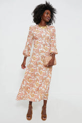 Saffron Floral Sophia Maxi Dress